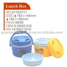 Sectional Round Lunch Container Box with handle